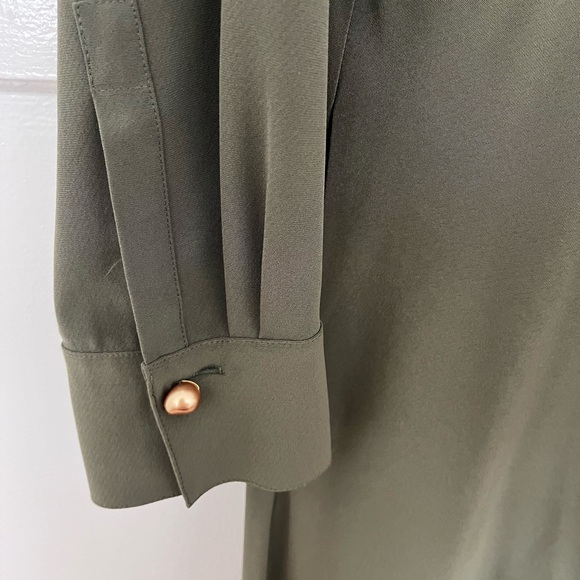 Vince Long Sleeve Shaped Collar Tie-Front Dress - Picture 8 of 9